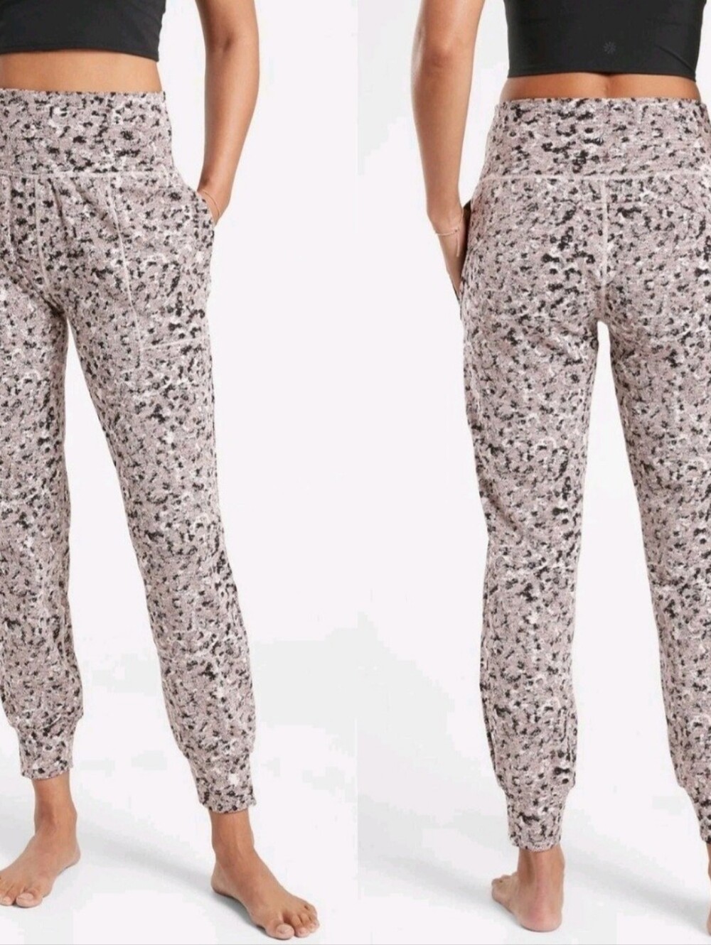 Athleta Salutation Textured Jogger Meadow Decadent Chocolate - Small Womens